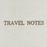Notas de viaje con mapa de lino y encuadernación amarilla