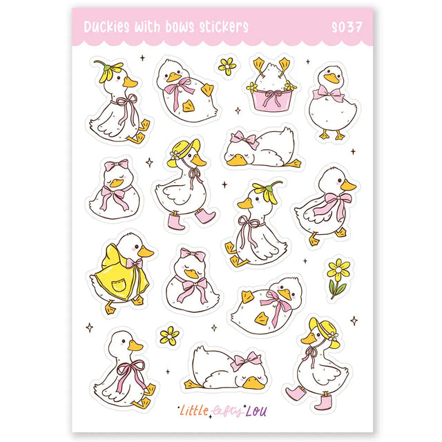 Little Lefty Lou Duckies Bows Sheet