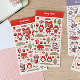 Cherry Rabbit Little Red Riding Hood Sticker Sheet 086