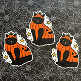 Little Spooky Studio - Beanie Pumpkin Cat Vinyl Sticker

A black cat wearing a pumpkin costume :)