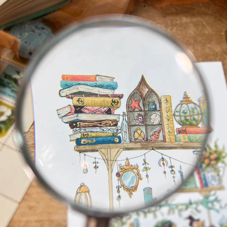 Postcard featuring my original watercolor and ink illustration of the oddities, books, tools, and trinkets tucked away in the shelves of a sea witch, including a sea otter relaxing in a cauldron with a good book.

• Printed on high quality card stock
• Each postcard measures 4.25 x 5.5" (A2)