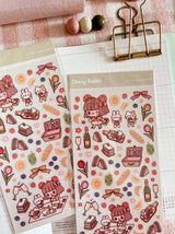 Cherry Rabbit Lovely Picnic Sticker Sheet