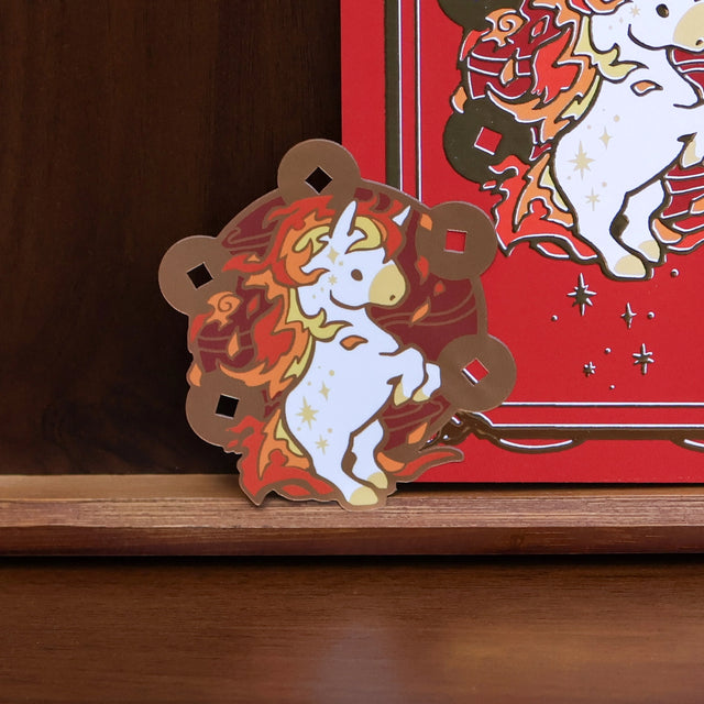 Thousand Skies Lucky Coins Horse Holographic Vinyl Sticker

Original Design
Vibrant Color Vinyl Sticker
Printed in USA
Waterproof
Dishwasher Safe
Anti UV Coating
Strong Adhesive
Design © Thousand Skies