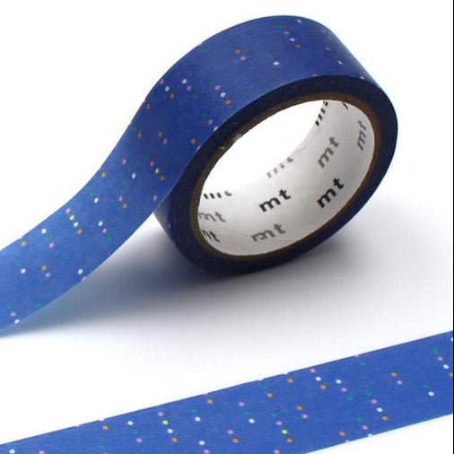 MT Washi Tape - Mini Dot Pattern

mt is the original washi masking tape, made in Japan by Kamoi Kakoshi. mt is colourful tape which is easy to tear by hand and reposition on nearly any surface. Write on it, layer it, and use it on paper, gifts, objects or the wall (mt won't damage paint - why not make a tape collage?) mt washi masking tape is now sold throughout the world in hundreds of colours and patterns.

Enjoy mt as a part of your daily life, adding a little colour everywhere.

All tapes are 15mm x 7m 