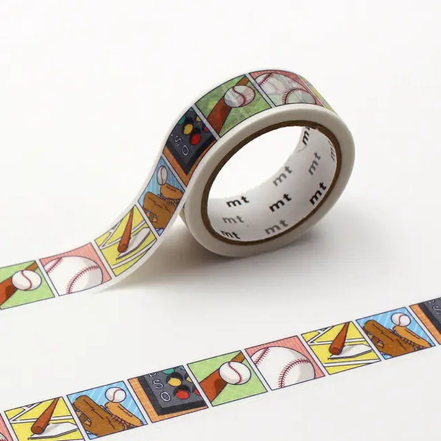 MT ex Washi Tape - Baseball

mt is the original washi masking tape, made in Japan by Kamoi Kakoshi. mt is colourful tape which is easy to tear by hand and reposition on nearly any surface. Write on it, layer it, and use it on paper, gifts, objects or the wall (mt won't damage paint - why not make a tape collage?) mt washi masking tape is now sold throughout the world in hundreds of colours and patterns.

Enjoy mt as a part of your daily life, adding a little colour everywhere.

All tapes are 15mm x 7m (0.6"