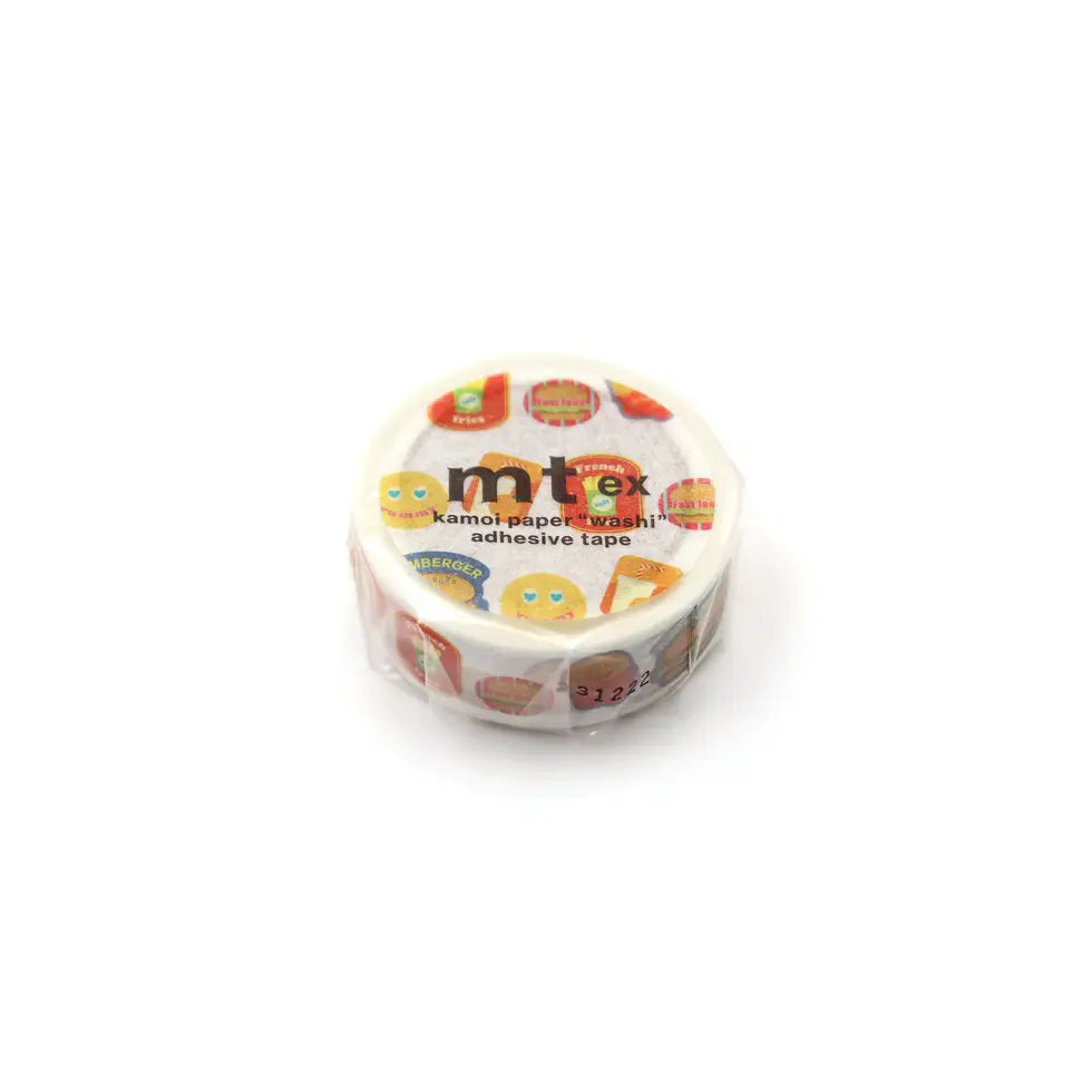 MT ex Washi Tape - Fast Food Sticker

mt is the original washi masking tape, made in Japan by Kamoi Kakoshi. mt is colourful tape which is easy to tear by hand and reposition on nearly any surface. Write on it, layer it, and use it on paper, gifts, objects or the wall (mt won't damage paint - why not make a tape collage?) mt washi masking tape is now sold throughout the world in hundreds of colours and patterns.

Enjoy mt as a part of your daily life, adding a little colour everywhere.

All tapes are 15mm x