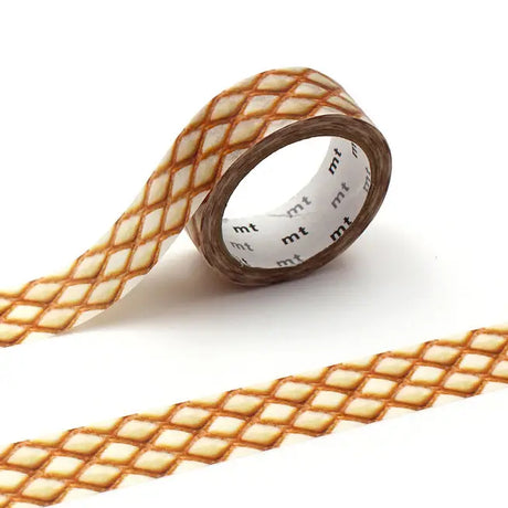 MT ex Washi Tape - Melon Bread

mt is the original washi masking tape, made in Japan by Kamoi Kakoshi. mt is colourful tape which is easy to tear by hand and reposition on nearly any surface. Write on it, layer it, and use it on paper, gifts, objects or the wall (mt won't damage paint - why not make a tape collage?) mt washi masking tape is now sold throughout the world in hundreds of colours and patterns.

Enjoy mt as a part of your daily life, adding a little colour everywhere.

All tapes are 15mm x 7m (0