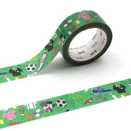 MT ex Washi Tape - Soccer

mt is the original washi masking tape, made in Japan by Kamoi Kakoshi. mt is colourful tape which is easy to tear by hand and reposition on nearly any surface. Write on it, layer it, and use it on paper, gifts, objects or the wall (mt won't damage paint - why not make a tape collage?) mt washi masking tape is now sold throughout the world in hundreds of colours and patterns.

Enjoy mt as a part of your daily life, adding a little colour everywhere.

All tapes are 15mm x 7m (0.6"X2