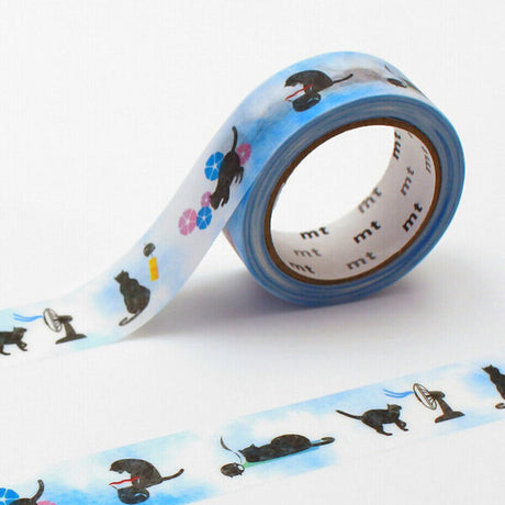 MT ex Washi Tape - Summer Cat

Mt is the original washi masking tape, made in Japan by kamoi kakoshi. Mt is colourful tape which is easy to tear by hand and reposition on nearly any surface. Write on it, layer it, and use it on paper, gifts, objects or the wall (mt won't damage paint - why not make a tape collage?)

Enjoy mt as a part of your daily life, adding a little color everywhere.

15mm x 5m (0.6"X16')

Includes one roll of washi tape