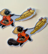 This Skunk and Slug are going for a walk.

This vinyl matte sticker is weather and waterproof-stick it on a notebook, bike, or car- it's going to stick around! Heck, throw it on a water bottle and through the dishwasher. This sticker can go anywhere. Sticker measures 4.74" x 2.75" Printed in USA.
