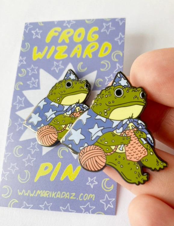 Marika Paz Pin - Frog Wizard