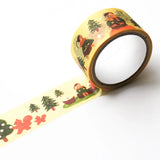 Illustrator Mariko Fukuoka's cute foil-embossed masking tape.
In the forest, a woman and squirrel, are gathering nuts and having a tea party. The sparkling gold foil stamping adds a design accent. Cut short to use as stickers, or as a pop point in wrapping or decoration.


✨ Product Features

Gold foil stamping for a subtle, elegant shine
Perfect for decorating planners, journals, cards, gifts, and scrapbooks
High‑quality Cozyca Products washi tape
Size: 20 mm × 5 m