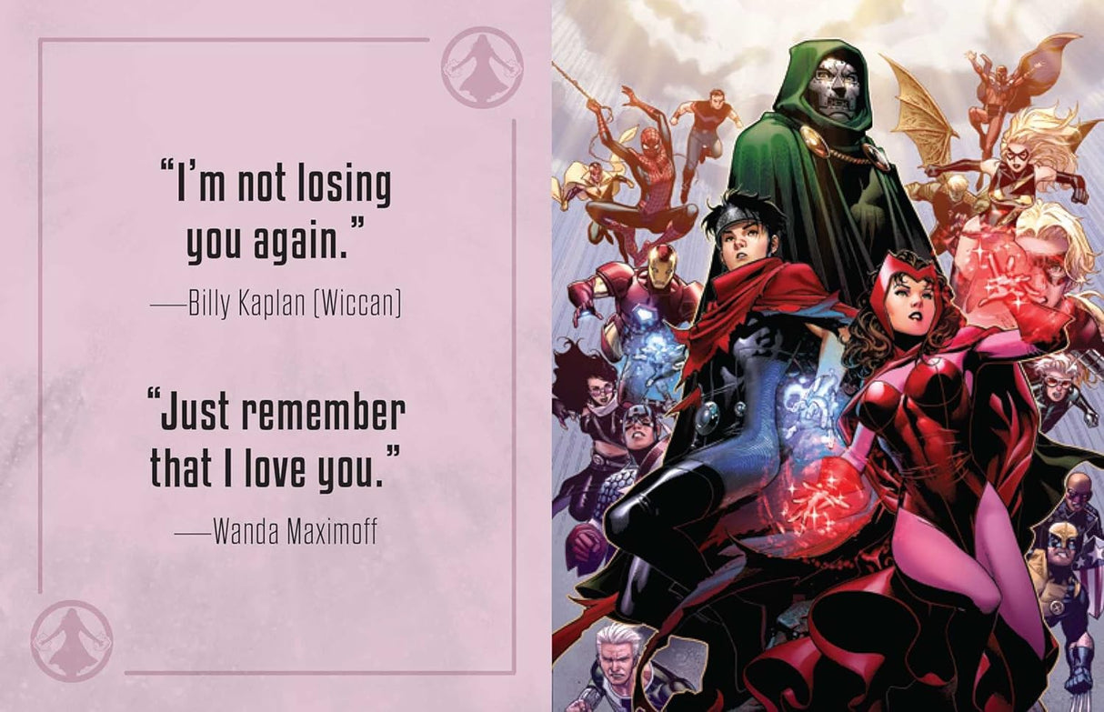 The journey of Scarlet Witch and the Vision is one of the most beloved stories in the Marvel Universe. Now, you can hold this incredible love story in the palm of your hand, with this tiny book that collects art and quotes from over four decades of Marvel comics. The perfect gift for any Marvel fan, this tiny book is a fun celebration of the most universe-shattering couple in the Marvel Universe! 

AN EPIC SAGA IN THE PALM OF YOUR HAND:  Depicting the decades-spanning story of Wanda and Vision, this 1.34" x