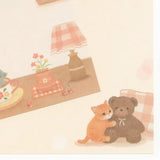 Relaxing Animals Day A note depicting each day of the animals living leisurely.
I drew a kitten relaxing in a warm room lined with teddy bears and pots.
It is a fun design that can be used according to your mood with two pattern assortments.

100 × 100 mm in height and 100 mm
2 patterns
80 Sheets
