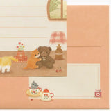 Relaxing Animals Day - A mini-letter depicting the days of each animal living in
a relaxed manner.
I drew a kitten relaxing in a warm room lined with teddy bears and pots.
It is a size that can hold a photo (DSC format, L format) and can be mailed at a standard price.

Length 98× Width 148mm
8 pieces of stationery, 4 envelopes