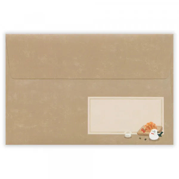 Relaxing Animals Day - A mini-letter depicting the days of each animal living in
a relaxed manner.
This is a design for shimaenaga to relax in a café.
It is a size that can hold a photo (DSC format, L format) and can be mailed at a standard price.

Length 98× Width 148mm
8 pieces of stationery, 4 envelopes
4 horizontal lines