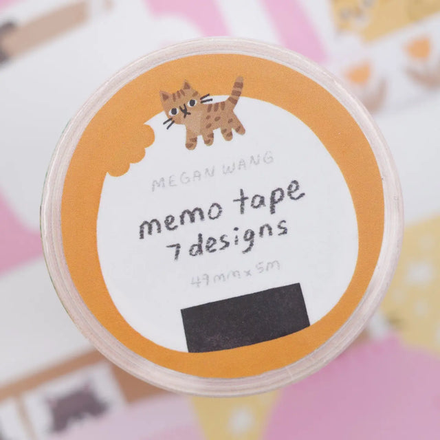 Megan Wang - Memo Tape

Decorate your journal or planner with this adorable memo roll! Featuring 8 different cat themed designs, this roll has the perfect charm for any occasion.&nbsp;

✦ 49mm x 5m roll of adhesive memos!
