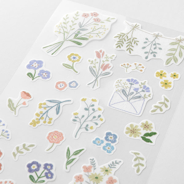 Midori - Floral Pattern Sticker Sheet

Easily and cutely arrange these stickers on your planners and notebooks. Each sticker comes in a set of two, each with a different design. Enjoy layering and arranging to fit your style. The
gently see-through stickers become even more enjoyable when layered. With stickers of various sizes and patterns, you can easily enjoy arranging your planner or notebook with just the stickers. With a masking sticker type, you can also easily reapply it after applying.&nbsp;



A w