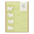 This letter set comes with a fluffy animal sticker. The letter paper is a small size that can be used like a single stroke of paper, and the envelope is conveniently sized to hold photos.
The letter has a moderate length, so it's easy to use for small thank-you letters or letters in everyday life.