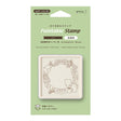 Add header and title to your notes with this cute pre-inked stamp! This is a brown ink (soft color type) that blends well with the colors and decorations of writing instruments. The stamp can be used on its own as a decoration or as a frame for titles and headers in a notebook. Pre-inked stamps are re-inkable using oil-based&nbsp;ink.

Stamp lightly for crisp impressions. Unlike the traditional rubber stamp where you need to press the stamp down and hold, pre-inked stamps work best with stamping lightly, do