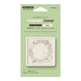 Add header and title to your notes with this cute pre-inked stamp! This is a brown ink (soft color type) that blends well with the colors and decorations of writing instruments. The stamp can be used on its own as a decoration or as a frame for titles and headers in a notebook. Pre-inked stamps are re-inkable using oil-based&nbsp;ink.

Stamp lightly for crisp impressions. Unlike the traditional rubber stamp where you need to press the stamp down and hold, pre-inked stamps work best with stamping lightly, do