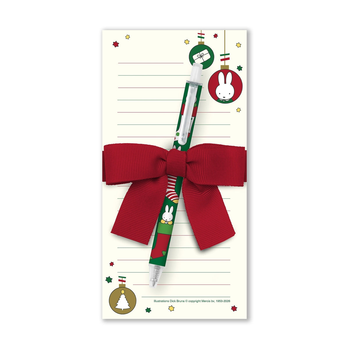 Miffy Deck the Tree Magnetic List Pad & Gel Pen Set