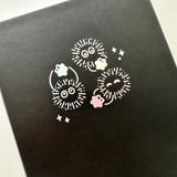 Soot Spirits Journal with Holographic Edges and Logo! ✨

Product Details:

Size: A5 (5.70 x 8.26 inches)
160 Dotted Grid Pages (5 x 5 mm)
2 Bookmarks
Elastic Band and Pen Holder
Expandable storage compartment