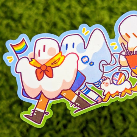 ❤ Long Ghost Pride Parade Sticker! ❤

♡ This aesthetic pride sticker is perfect for decorating your sketchbook cover, laptop, phone case, skateboard, and more!