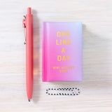 Product description
Capture life’s moments big and small in this charmingly compact one-year memory book from the bestselling One Line a Day series.

This keepsake mini memory book invites you to record a single line once a day over the course of a year. Adorable and perfectly sized to fit in a backpack or pocket, or tuck into a display of favorite collectibles, this journal takes just a moment to fill in but collects a year’s worth of memories. More than a daily diary, this is a uniquely rewarding, screen-