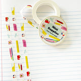 Teeny tiny supply shelf by Karen Schipper.

7mm x 10m tape&nbsp;
Artwork property of Karen Schipper