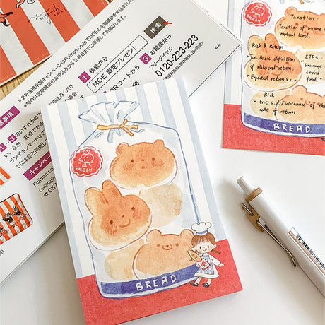 Molinta - Bag Of Bread A7 Memo Pad

Enjoy 50 sheets of this bread inspired memo pad to add to your writing experience!

Specifications: 80mmx120mm
Material: 100g white kraft paper
Number of pages: 50