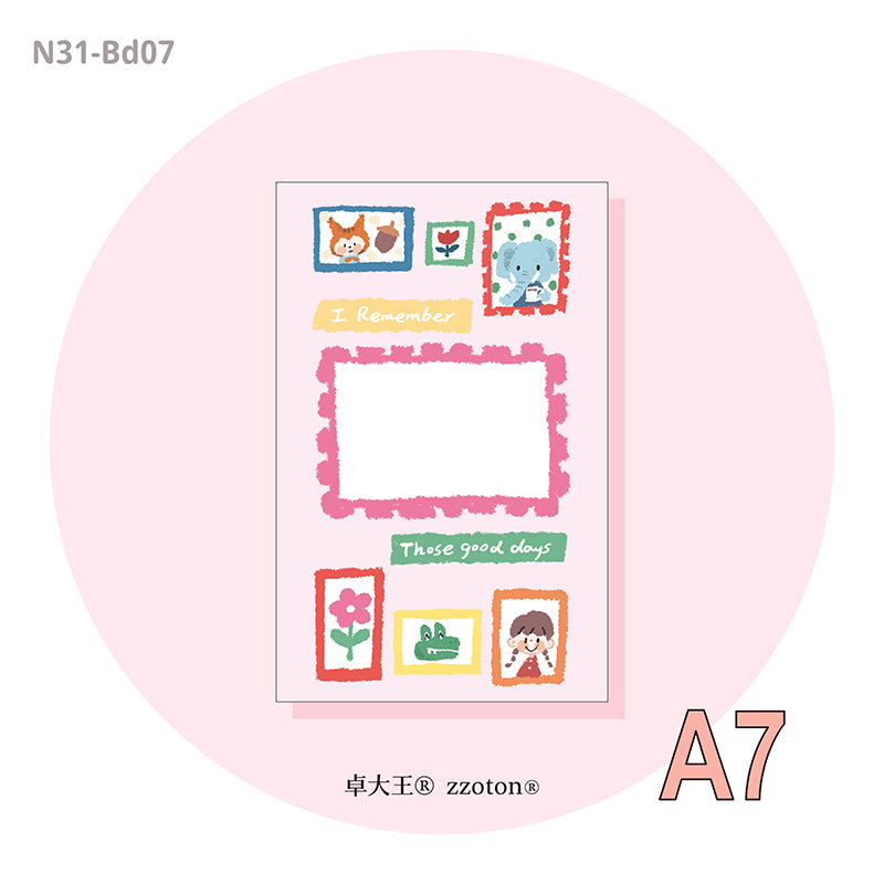 Molinta - Crayon Animal A7 Memo Sheets

Enjoy these cute memo sheets featuring different animals drawn with crayon-like art style!

Specifications: 80mmx120mm
Material: 120g cotton paper

Number of pages: 10