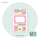 Molinta - Crayon Animal M5 Memo Sheets

Add a touch of playful charm to your notes with these Crayon Animal M5 Memo Sheets from Molinta. Each pad features adorable animals drawn in a crayon‑style illustration, giving your planners, journals, and scrapbooks a warm, hand‑drawn feel.

Available in four designs each pack includes 10 sheets, so you can pick your favorites or collect them all.