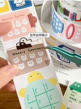 Molinta - Daily Tracker Washi Sticker Roll Sticky Notes Kiss Cut