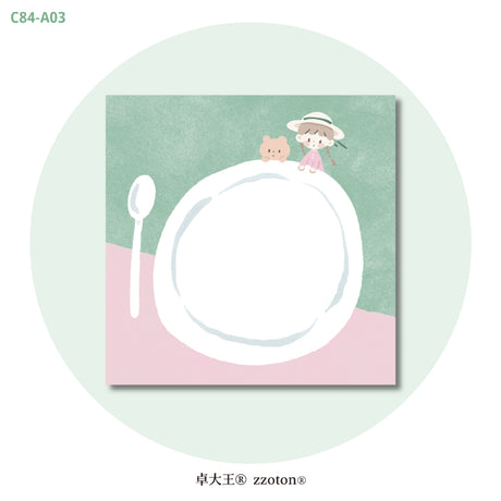 Molinta - Dinner Plate Sticky Notes

Take notes or decorate your planner with this cute sticky note set!

50mm x 50mm
120g white kraft paper
50 pages