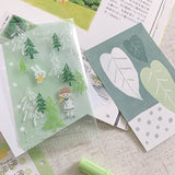 Molinta - Forest M5 Loose Leaf Storage Folder

Store all your little vinyl stickers, sticker flakes, memo sheets, and scraps used for journaling in this folder and retrieve it whenever you need conveniently in your binder!

Specifications: 67mmx110mm
Material: Cast PP