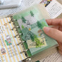 Molinta - Forest M5 Loose Leaf Storage Folder

Designed to store all your tiny treasures — from vinyl stickers to sticker flakes, memo sheets, and journaling scraps — this compact folder makes it easy to keep everything tidy and within reach.

With its lightweight build and M5-friendly size, it slips effortlessly into your planner setup or travel pouch, giving you a charming way to carry your favorite bits and pieces wherever inspiration strikes.

Specifications: 67mmx110mm
Material: Cast PP