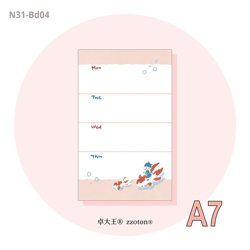 Molinta - Goldfish Soda A7 Memo Sheets

Enjoy these cute memo sheets featuring various designs with goldfish and soda!

Specifications: 80mmx120mm
Material: 120g cotton paper

Number of pages: 10