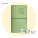 Molinta - Green A6 Six Ring Binder Cover

A compact A6 six ring binder from&nbsp;Molinta, designed for everyday notes, lists, and creative planning. Lightweight and easy to carry, it’s an ideal companion for quick thoughts, reminders, and daily jotting.

Specifications: 110mm x 190mm
Sanded PU Leather, soft feel, durable and resistant
Inserts not included