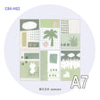 Molinta - Imagine Yourself in Gray-Green A7 Memo Sheets

Enjoy these cute memo sheets with 6 different patterns front and back! 4 pages of each pattern.

Specifications: 80mmx120mm
Material: 120g cotton paper

Number of pages: 24