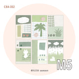 Molinta - Imagine Yourself in Gray-Green M5 Memo Pad

Enjoy this cute memo pad with 6 different patterns front and back! 4 pages of each pattern.

Specifications: 67mmx105mm
Material: 120g cotton paper

Number of pages: 24