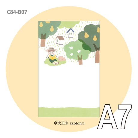 Molinta - In The Woods A7 Memo Pad

Enjoy 20 sheets of this memo pad depicting a serene day in the woods to add to your writing experience!

Specifications: 80mmx120mm
Material: 120g white kraft paper
Number of pages: 20