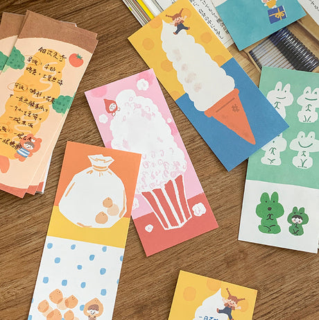 Molinta - Long Sticky Notes B

Take notes or decorate your planner with this cute sticky note set! This set includes 6 different patterns!

48mm x 105mm
120g white kraft paper
48 sheets - 6 different patterns within the sticky note pad