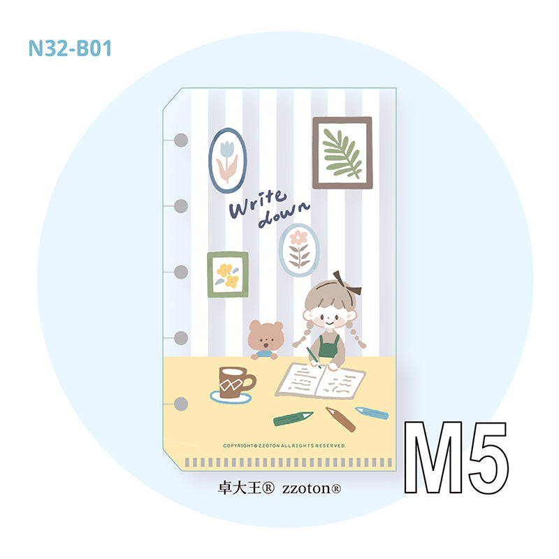 Molinta - Makes a Notebook M5 Loose Leaf Storage Folder

Store all your little vinyl stickers, sticker flakes, memo sheets, and scraps used for journaling in this folder and retrieve it whenever you need conveniently in your binder!

Specifications: 67mmx110mm
Material: Cast PP