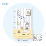 Molinta - Makes a Notebook M5 Loose Leaf Storage Folder

Store all your little vinyl stickers, sticker flakes, memo sheets, and scraps used for journaling in this folder and retrieve it whenever you need conveniently in your binder!

Specifications: 67mmx110mm
Material: Cast PP