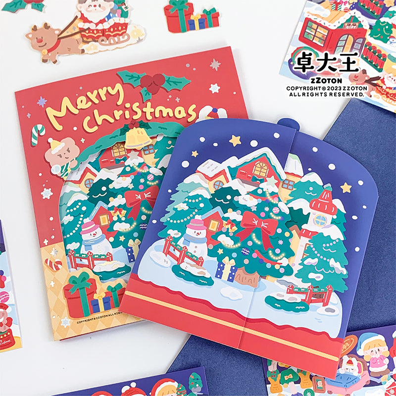 Molinta - Merry Christmas Large Scene Sticker Set

Get ready for Christmas with this fun sticker scene! With this cute activity, you'll receive a double-sided, standing Christmas themed background and 5 sticker sheets to decorate with!

164mm x 185 mm
Material: Paper, PVC