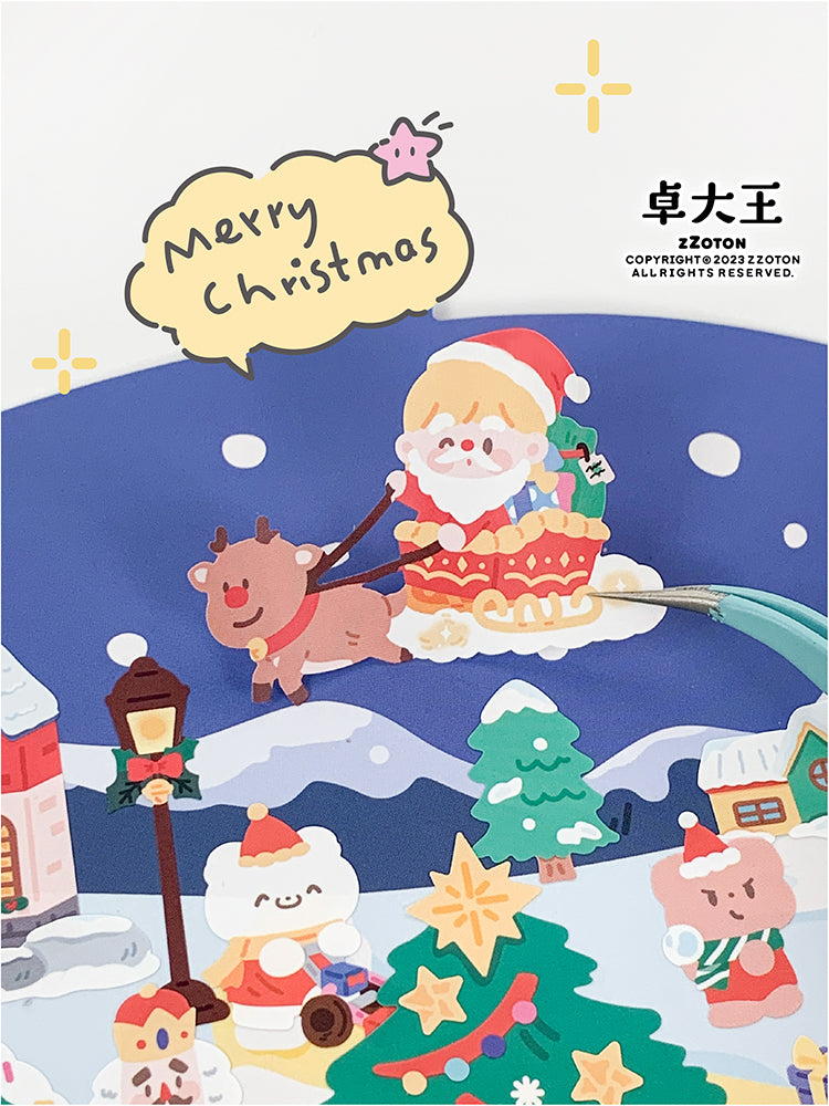 Molinta - Merry Christmas Large Scene Sticker Set

Get ready for Christmas with this fun sticker scene! With this cute activity, you'll receive a standing Christmas themed background and 5 sticker sheets to decorate with!

164mm x 185 mm
Material: Paper, PVC