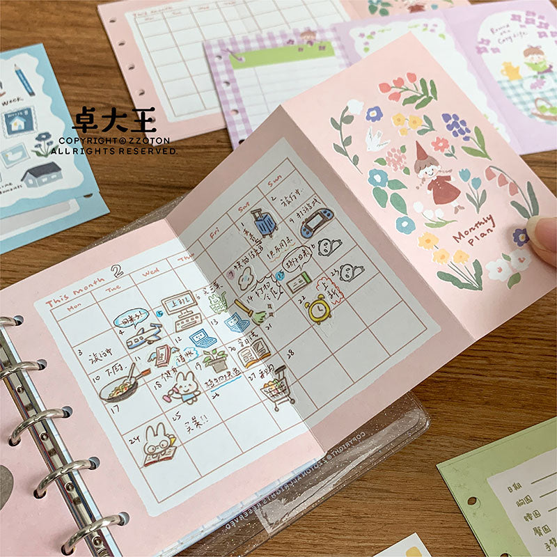 Molinta - Monthly Plan M5 Tri-Fold Pages

Plan out your month with a full, undated monthly layout including a tracker for habits, a monthly review, and a to do list!

Specifications: 183mmx105mm
Material: 120g white craft

Number of pages: 10