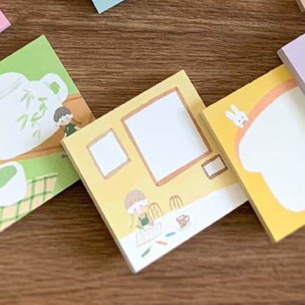 Molinta - Picture Frame Sticky Notes

Take notes or decorate your planner with this cute sticky note set! Perfect for jotting quick reminders, marking pages, or decorating your journal, this petite sticky note pad brings adorable vibes to your everyday stationery routine.

With 12 different designs to choose from, you can pick your favorites or collect the whole set.

50mm x 50mm (Approx 2in x 2in)
120g white kraft paper
50 pages

Includes 1 pattern