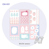 Molinta - Pink Memories A7 Memo Sheets

Enjoy these cute memo sheets with 6 different patterns front and back! 4 pages of each pattern.

Specifications: 80mmx120mm
Material: 120g cotton paper

Number of pages: 24